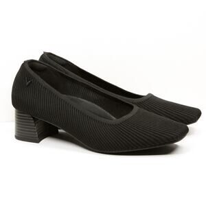 VIVAIA Melody Pro Square Toe Chunky Heels Office Siren Career Work Black Sz 40/9